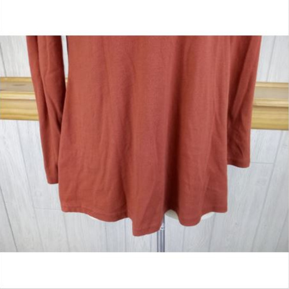 🦃Miusey Cowl Neck Tunic Top, Fall Harvest Orange - Picture 4 of 7